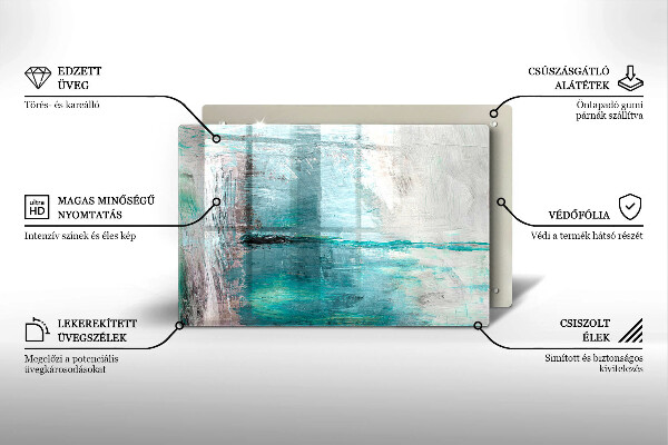 Cobertura placa vitrocerámica Fundo de pintura abstrata