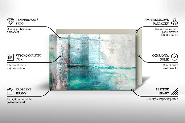 Cobertura placa vitrocerámica Fundo de pintura abstrata