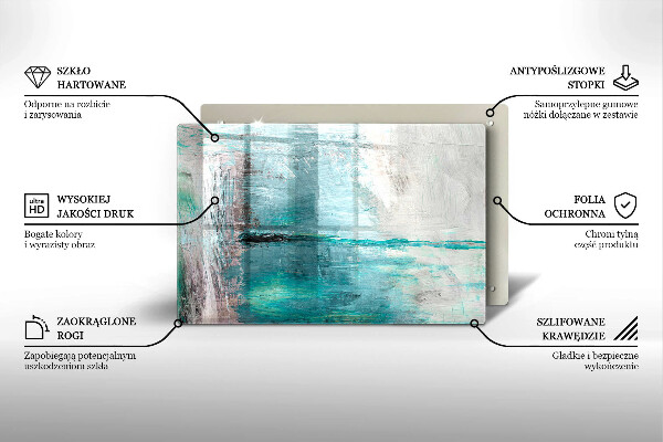 Cobertura placa vitrocerámica Fundo de pintura abstrata