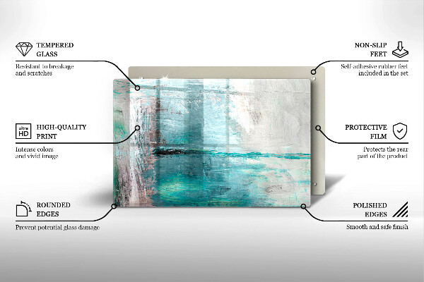 Cobertura placa vitrocerámica Fundo de pintura abstrata