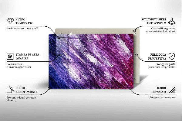 Cobertura placa vitrocerámica Abstração de tinta