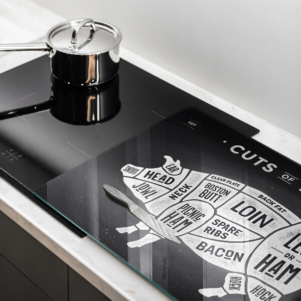 Protetor para fogão de vidro Carne de porco