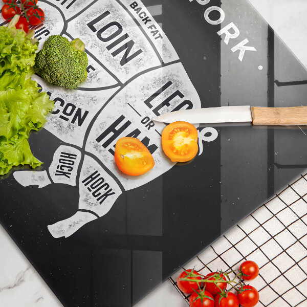 Protetor para fogão de vidro Carne de porco