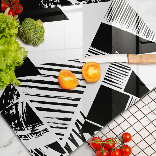 Protetor em vidro para fogão Triângulos geométricos