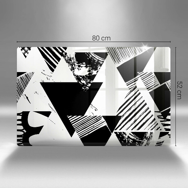 Protetor em vidro para fogão Triângulos geométricos