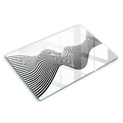 Protetor de fogão de vidro Abstração linear