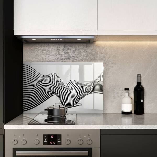 Protetor de fogão de vidro Abstração linear