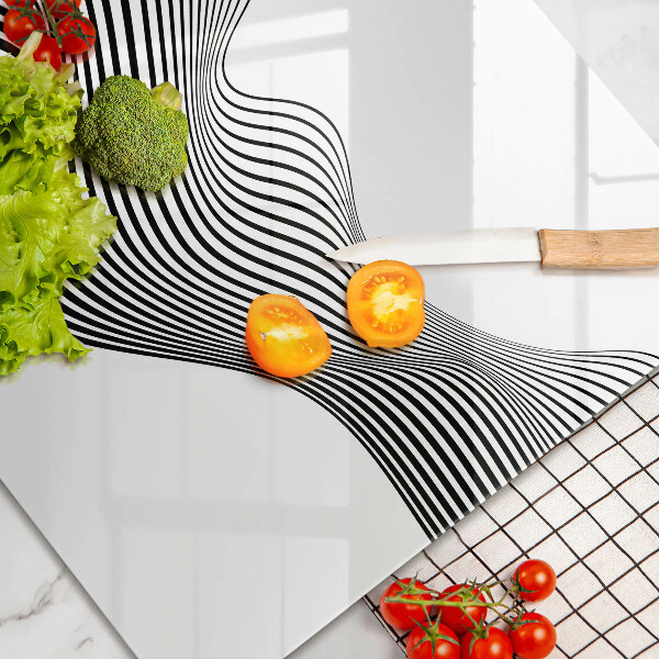 Protetor de fogão de vidro Abstração linear