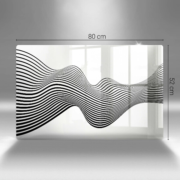 Protetor de fogão de vidro Abstração linear