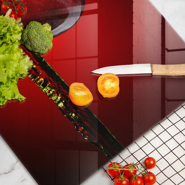 Protetor de fogão de vidro Maçã na água