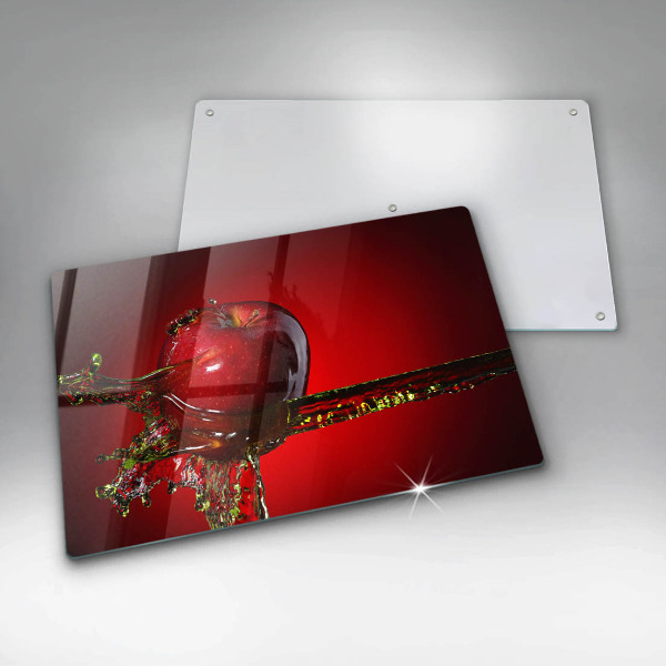 Protetor de fogão de vidro Maçã na água