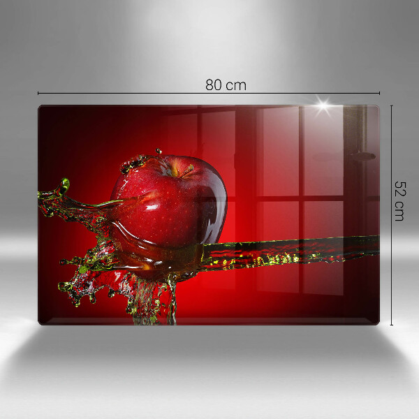 Protetor de fogão de vidro Maçã na água