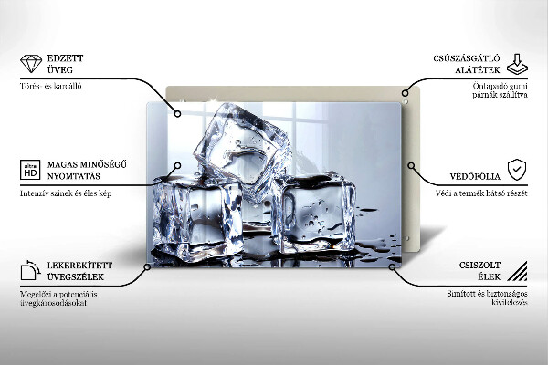 Protetor para fogão de vidro Cubos de gelo