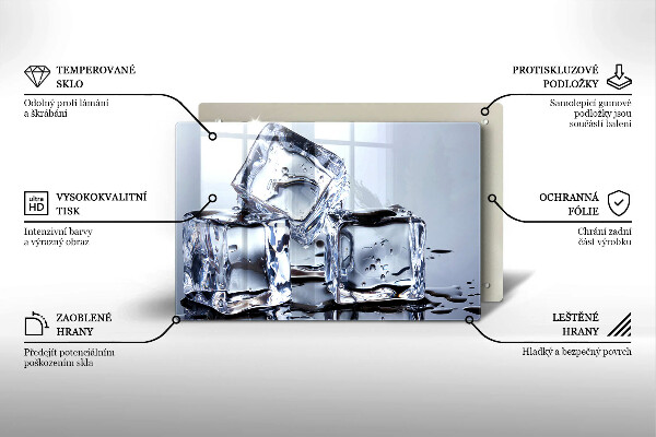 Protetor para fogão de vidro Cubos de gelo