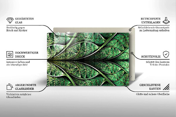 Protetor para fogão de vidro Estrutura das nervuras das folhas