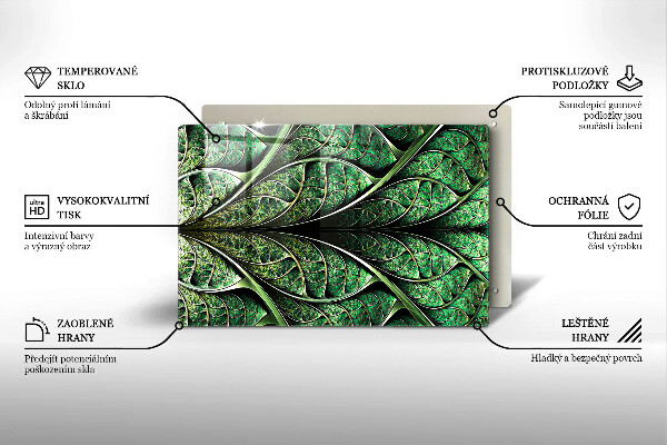 Protetor para fogão de vidro Estrutura das nervuras das folhas