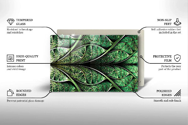 Protetor para fogão de vidro Estrutura das nervuras das folhas
