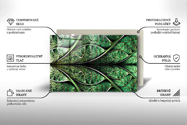 Protetor para fogão de vidro Estrutura das nervuras das folhas
