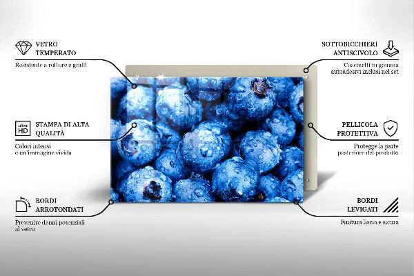 Cobertura placa vitrocerámica Mirtilos suculentos