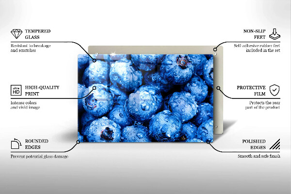 Cobertura placa vitrocerámica Mirtilos suculentos