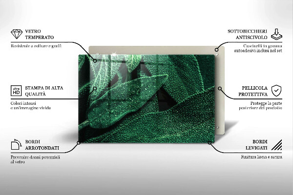 Cobertura placa vitrocerámica As folhas da planta