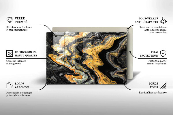 Cobertura placa vitrocerámica Estrutura abstrata