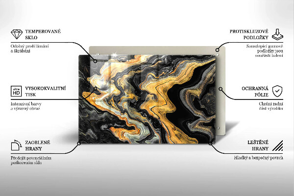 Cobertura placa vitrocerámica Estrutura abstrata