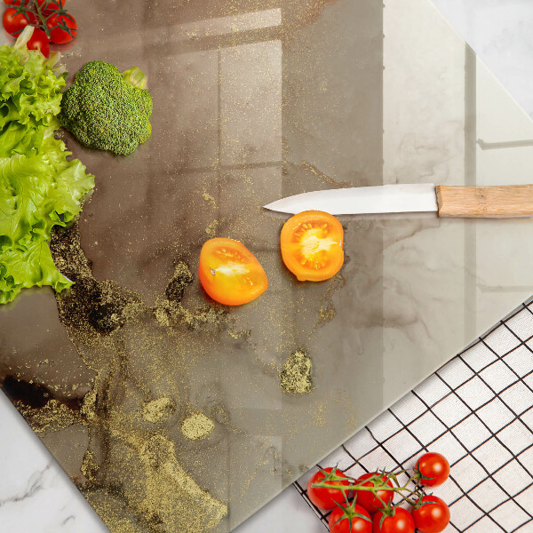 Protetor para fogão de vidro Ouro abstrato