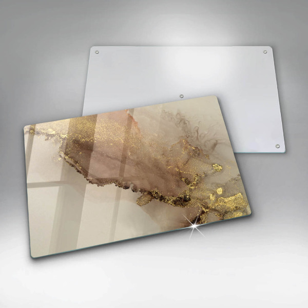 Protetor para fogão de vidro Ouro abstrato