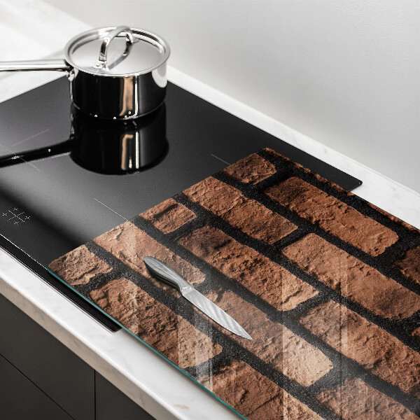 Protetor em vidro para fogão Parede de tijolos