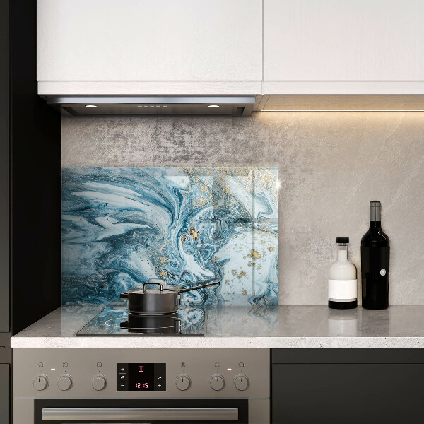 Protetor de fogão de vidro Estrutura com ouro