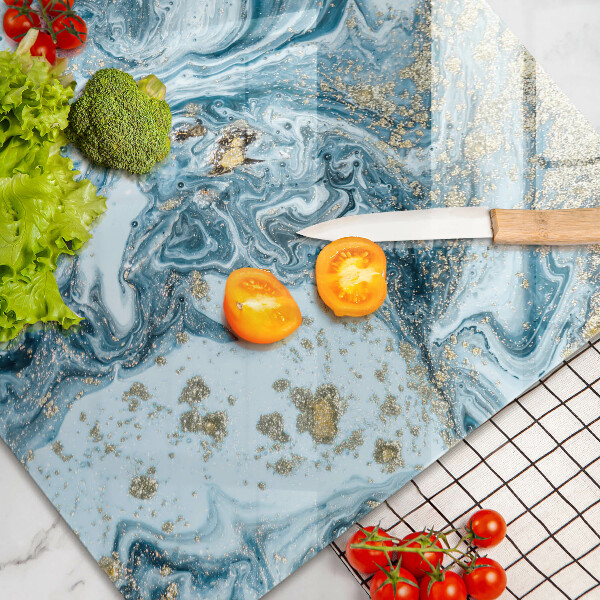 Protetor de fogão de vidro Estrutura com ouro