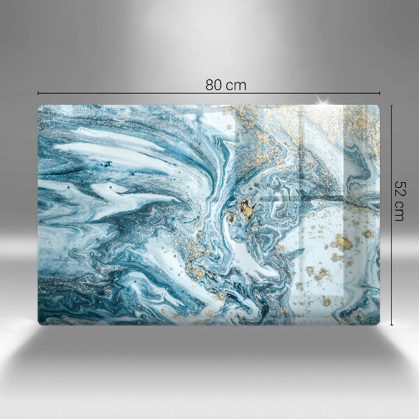 Protetor de fogão de vidro Estrutura com ouro