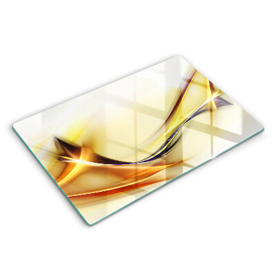 Protetor de fogão de vidro Linhas abstratas de luz