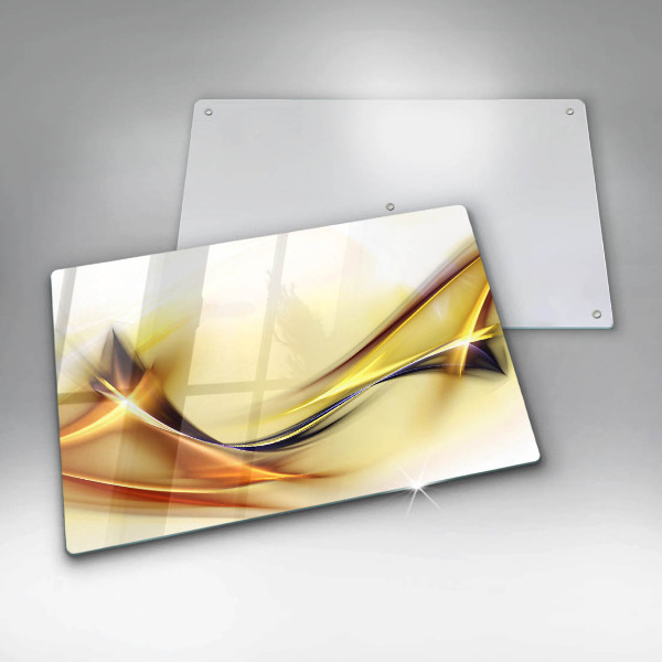 Protetor de fogão de vidro Linhas abstratas de luz