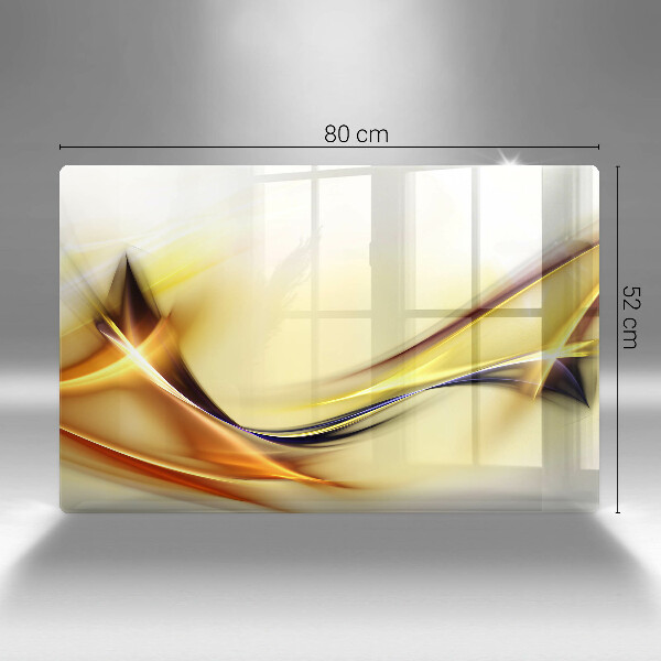 Protetor de fogão de vidro Linhas abstratas de luz