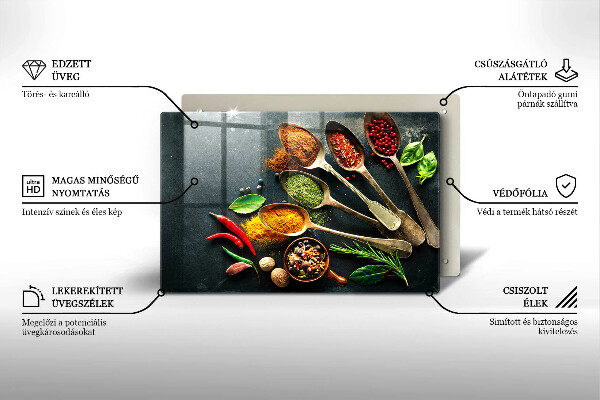 Protetor para fogão de vidro Colheres de tempero de cozinha