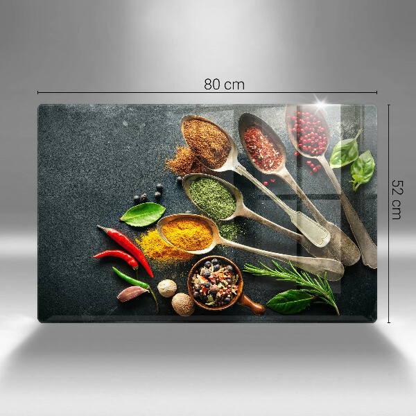 Protetor para fogão de vidro Colheres de tempero de cozinha