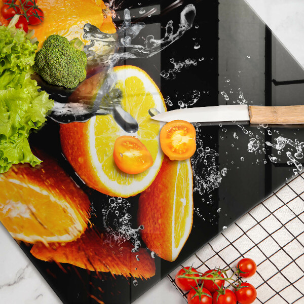 Cobertura placa vitrocerámica Fruta laranja suculenta