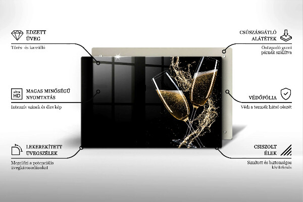 Cobertura placa vitrocerámica Taças de champanhe
