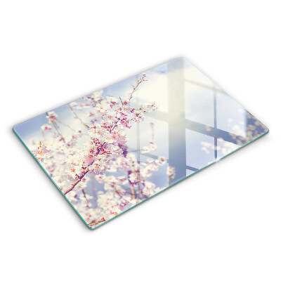 Protetor em vidro para fogão Árvore florida