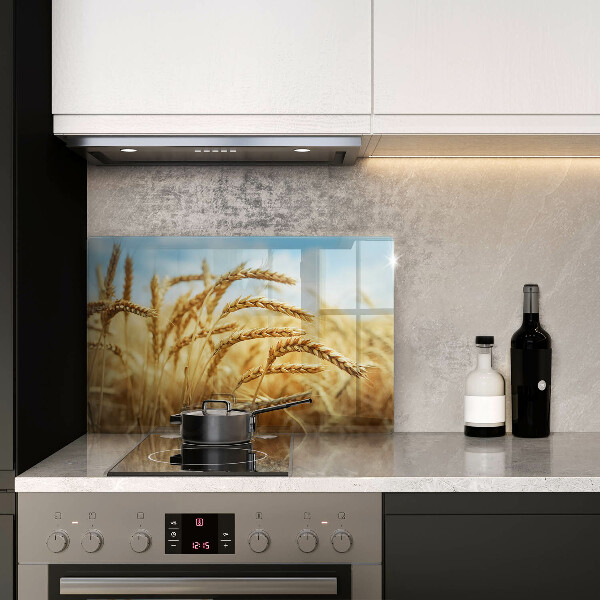Protetor para fogão de vidro Espigas de grãos no campo