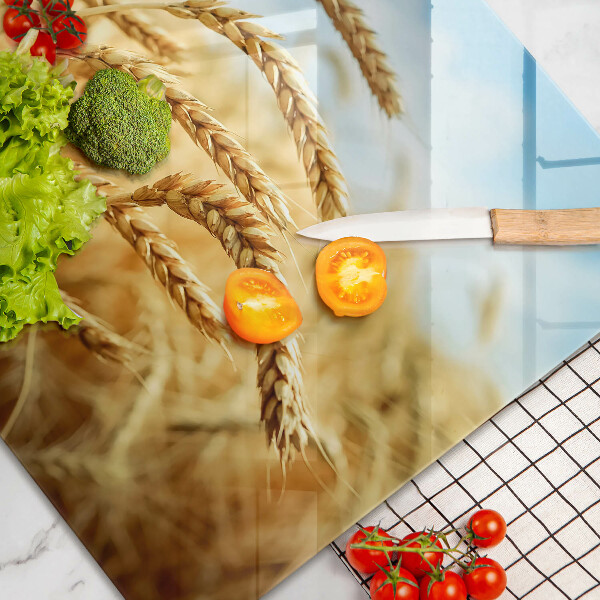 Protetor para fogão de vidro Espigas de grãos no campo