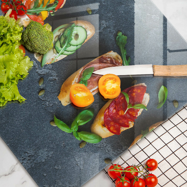 Protetor para fogão de vidro Sanduíches coloridos