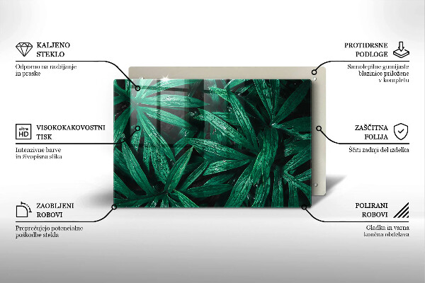 Cobertura placa vitrocerámica Folhas de plantas