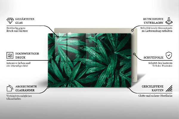 Cobertura placa vitrocerámica Folhas de plantas