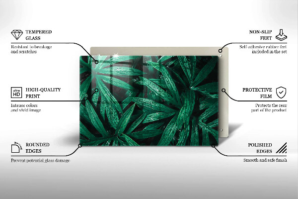 Cobertura placa vitrocerámica Folhas de plantas