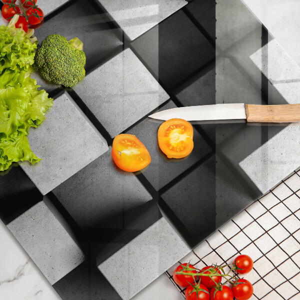 Protetor para fogão de vidro Fundo de geometria 3D