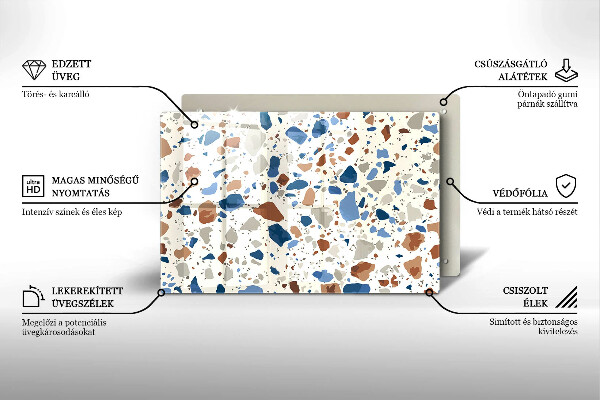 Protetor em vidro para fogão Grés decorativo