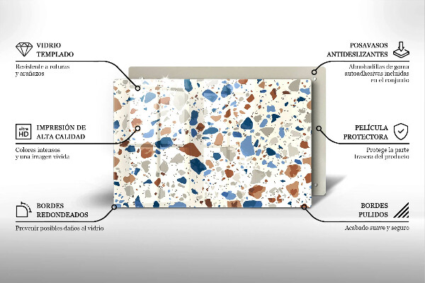 Protetor em vidro para fogão Grés decorativo